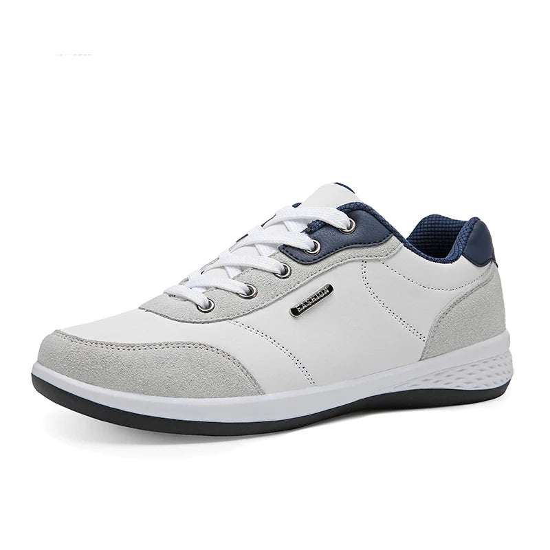 YRZL Herrenschuhe Frühling Herbst wasserdichte Wanderschuhe Freizeit Herren Leder Sportschuhe rutschfeste Schuhe Tennis für Herren