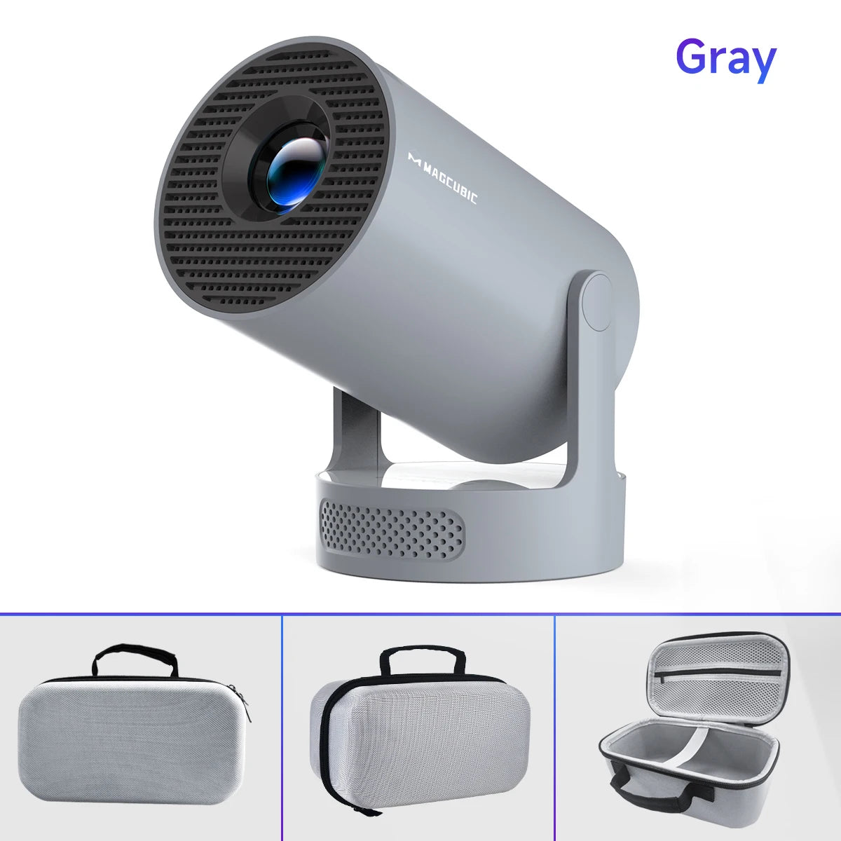 Magcubic 4K HY300 Pro + Projector Built in 5W Speaker 1280*720P Android 11 8000 Lumens Wifi6 BT5.4 Outdoor Portable Projector