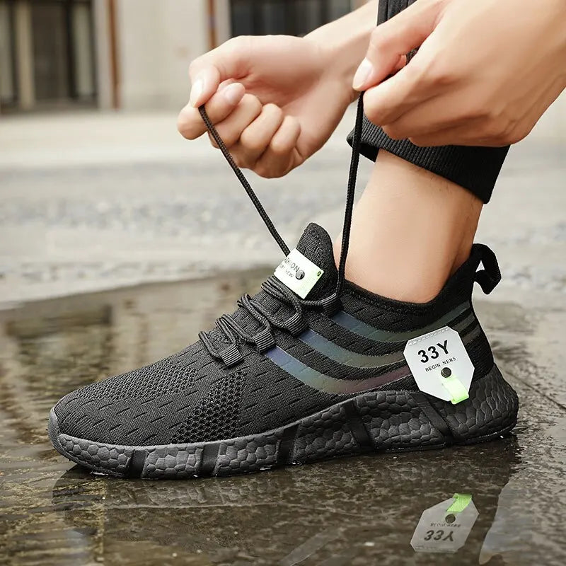 Herren Casual Sportschuhe Atmungsaktive leichte Turnschuhe Outdoor Mesh Schwarze Laufschuhe Athletische Jogging Tenis Wanderschuhe