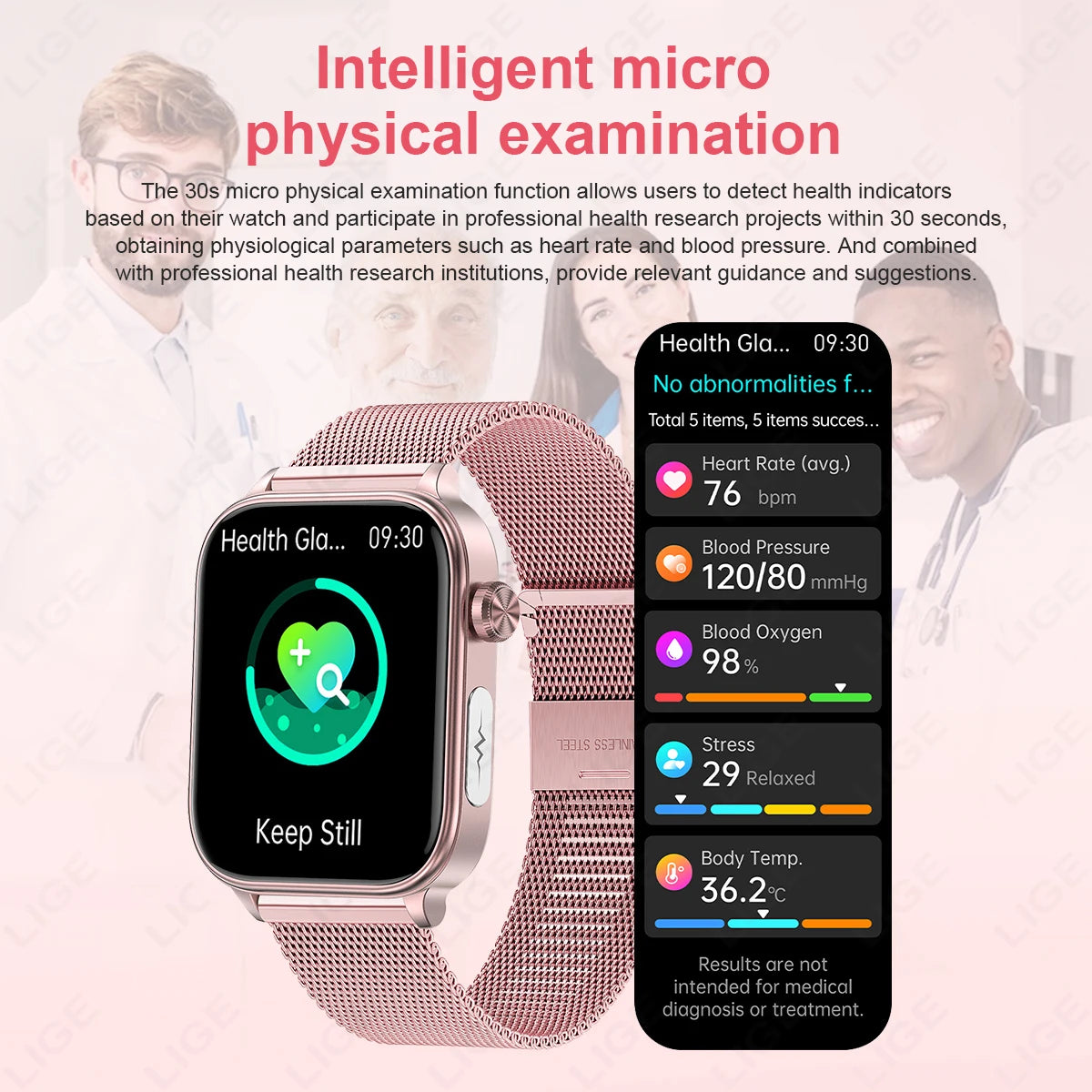 2025 neue EKG + PPG Smart Watch Frauen Herzfrequenz Blutfett Harnsäure Frauen Menstruationsgesundheit Tracker Smartwatches für Android iOS