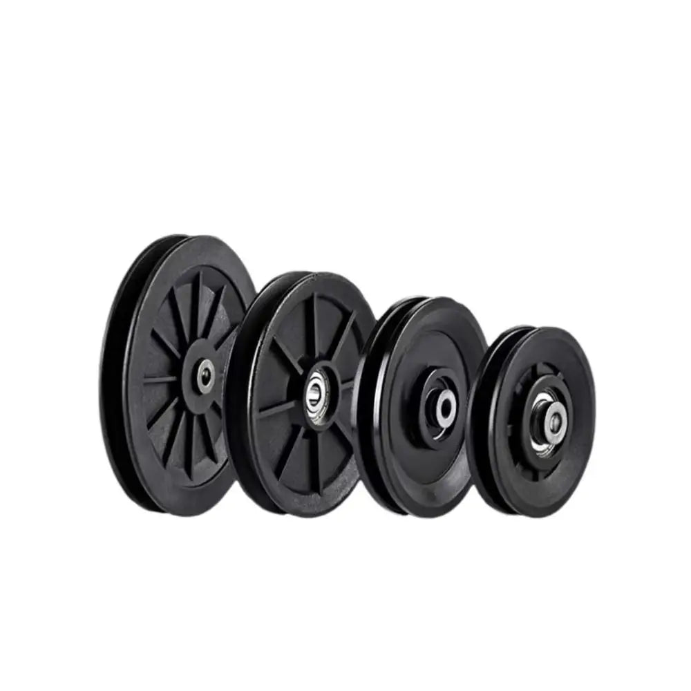 Fitness Equipment Parts Pulley Wheel Black Cable Machine Part Nylon Pulley Light Weight Good Wear Resistance Nylon Bearing
