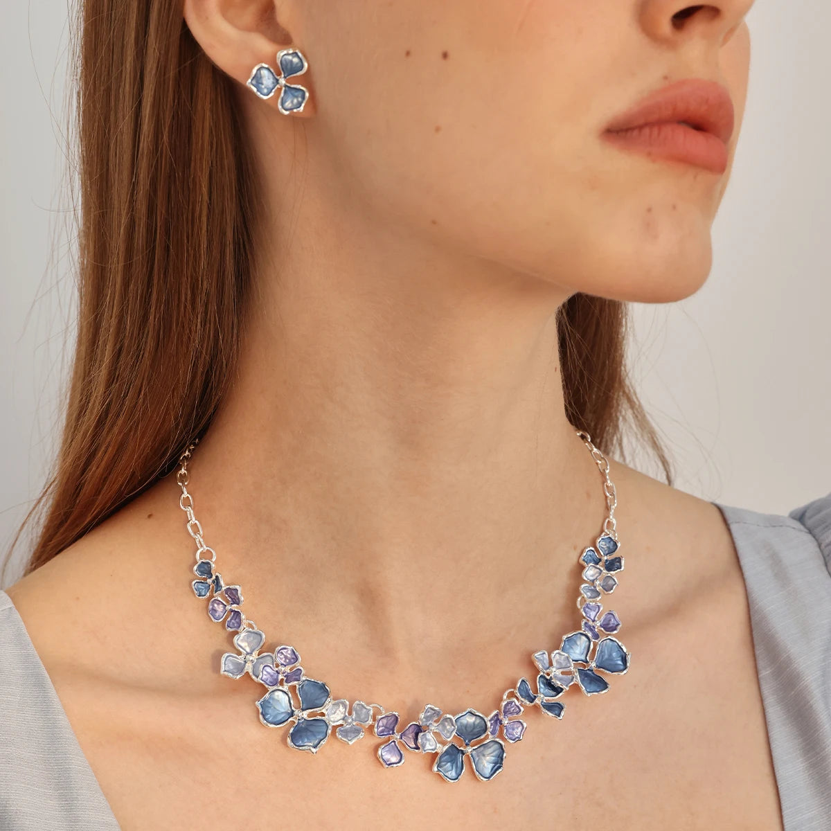 Cring Coco Mehrfarbiges Halsband für Damen, Blatt-Halsketten, modische Emaille-Ketten, Halskette, Schmuck-Accessoires für Frauen zum Muttertag