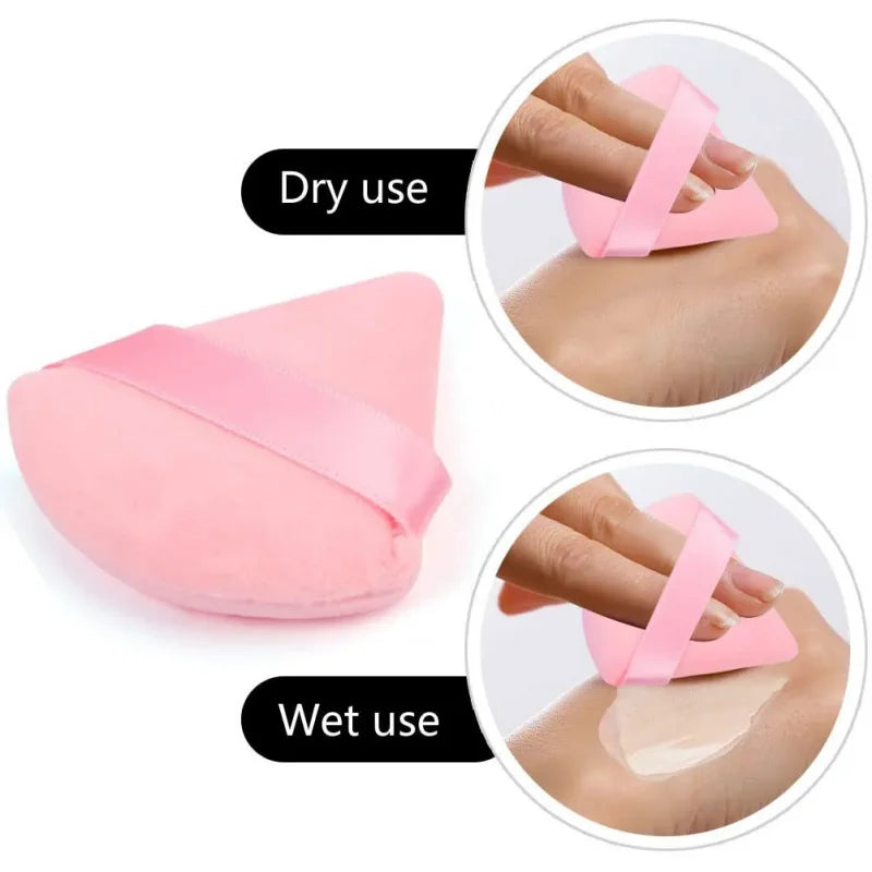 10–30 Stück Dreieck Mini Samt Puderquaste Foundation Gesicht Concealer Applikator Kosmetik Finger Schwamm Puff Schönheit Make-up-Tools