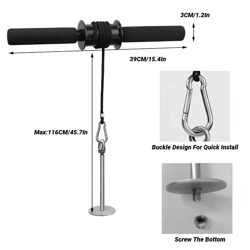 Handgelenk-Unterarm-Blaster, Arm-Muskelkrafttrainer, Trainingsrolle mit Handgriff, Fitnessgerät für Zuhause, Tausend-Pfund-Stick