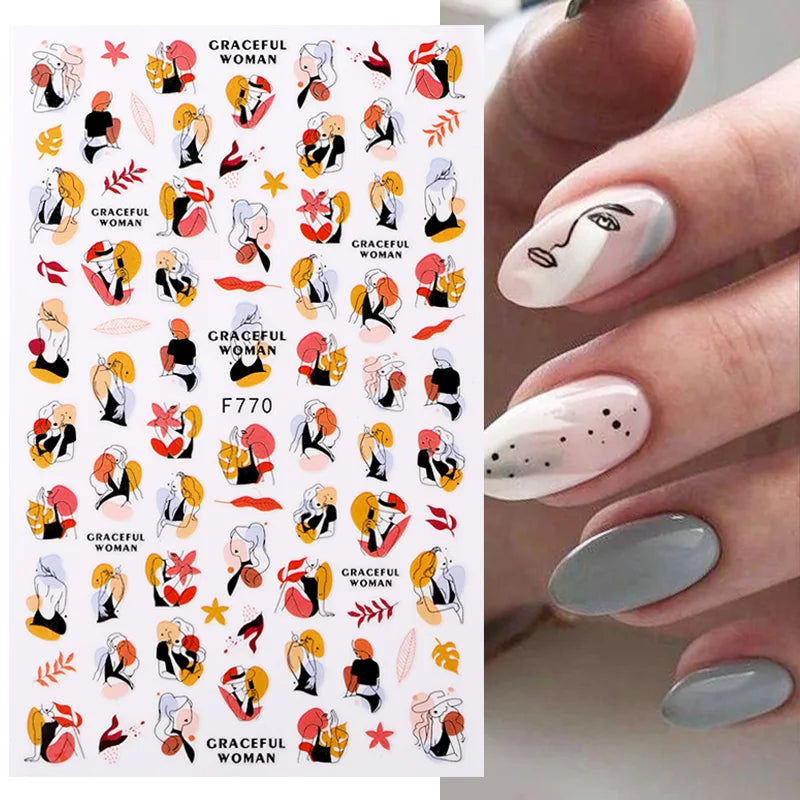 1 STÜCKE Neue Luxuriöse Schmetterling Nagelaufkleber Blume Nageldesign Nagelkunst Liefert Nagelabziehbilder Geeignet Für Frauen Nageldekoration