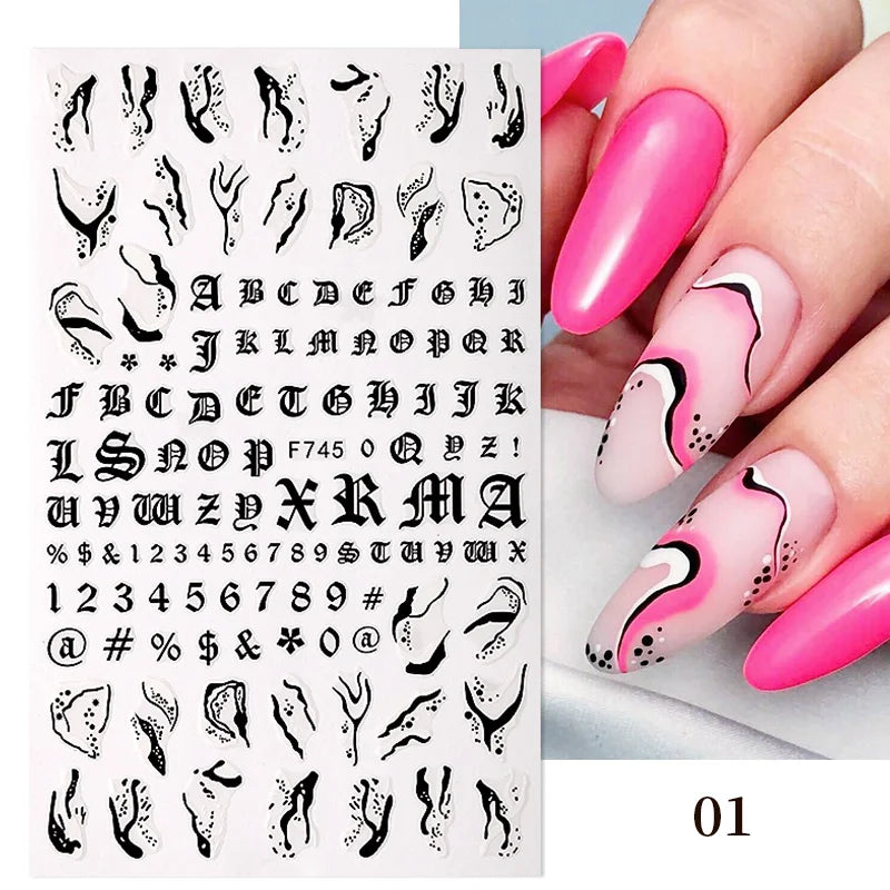 1 STÜCKE Neue Luxuriöse Schmetterling Nagelaufkleber Blume Nageldesign Nagelkunst Liefert Nagelabziehbilder Geeignet Für Frauen Nageldekoration