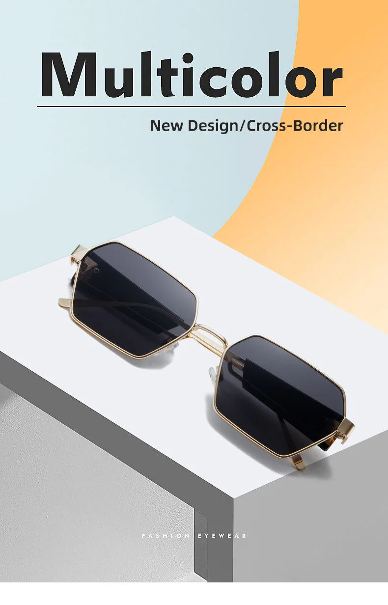 1PC Sommer Neue Mode Polygon Sonnenbrille Trend Personalisierte Sonnenbrille Reise Brille Geschenk