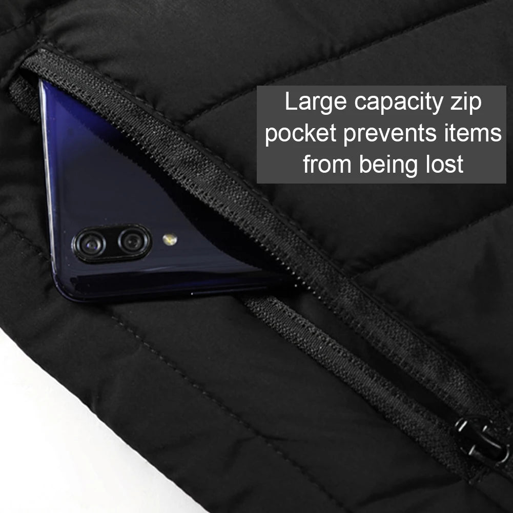 9 Heated Vest Zones Electric Heated Jackets Men Women Sportswear Heated Coat Windproof Heat Coat USB Heating Jacket For Camping