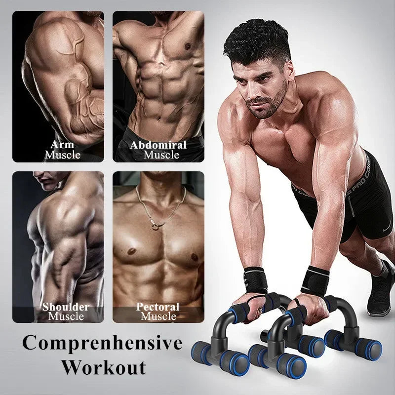 Non-Slip H-Shaped Push Up Bar Gym Handles Home Fitness Equipment for Arm Chest Workout Anti-Skid Support Stand  Fitness  Sport