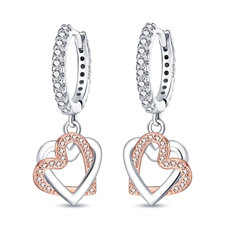 2024 NEUE 925 Sterling Silber rechteckige Creolen Intarsien Zirkon Goldene Ohrringe Für Frauen Hochzeit Geschenk Luxus Schmuck