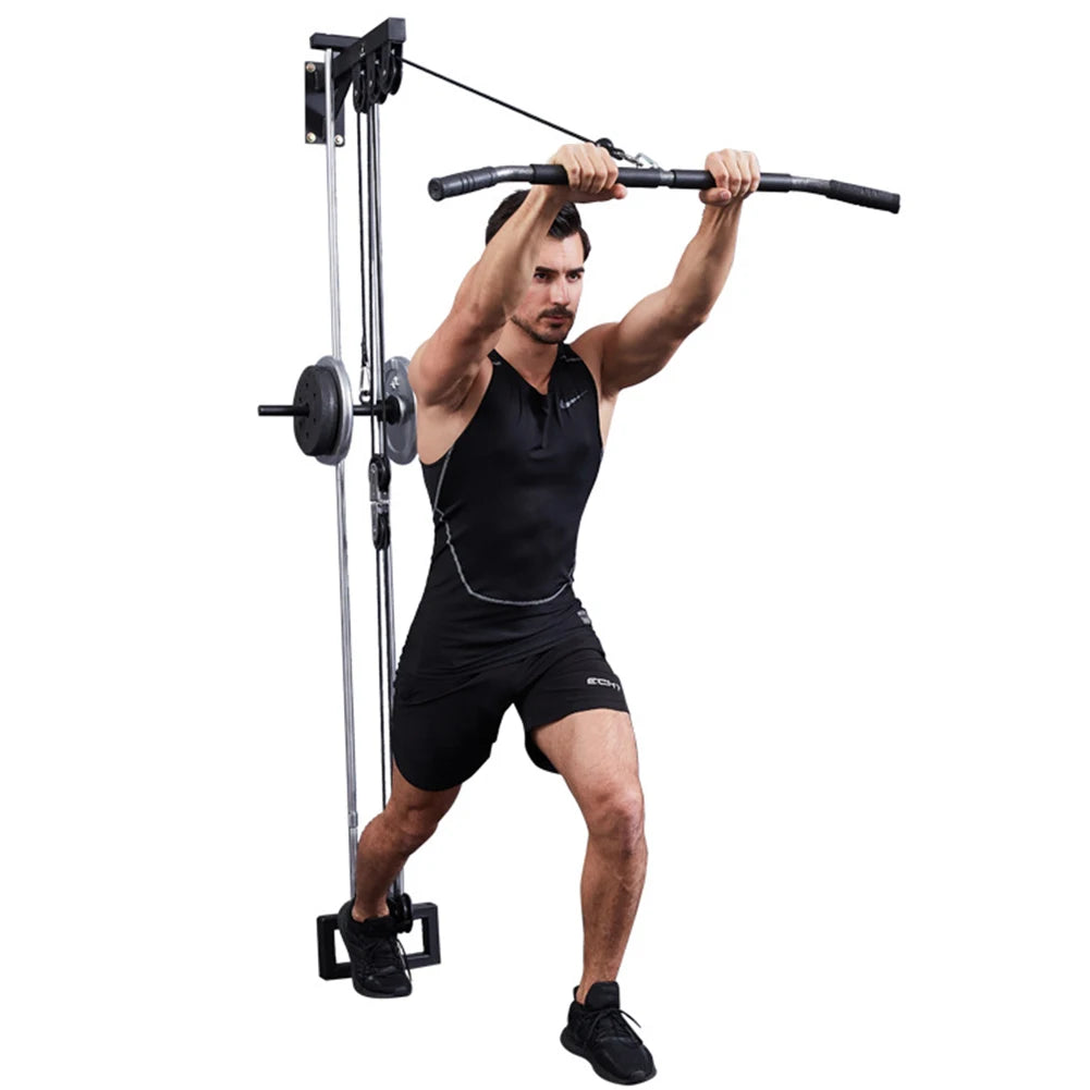 DIY Steel Wire Rope Roller Slide Suit Rotatable Weight Training Device Mute Adjustable Length Convenient Gym Sport Accessories