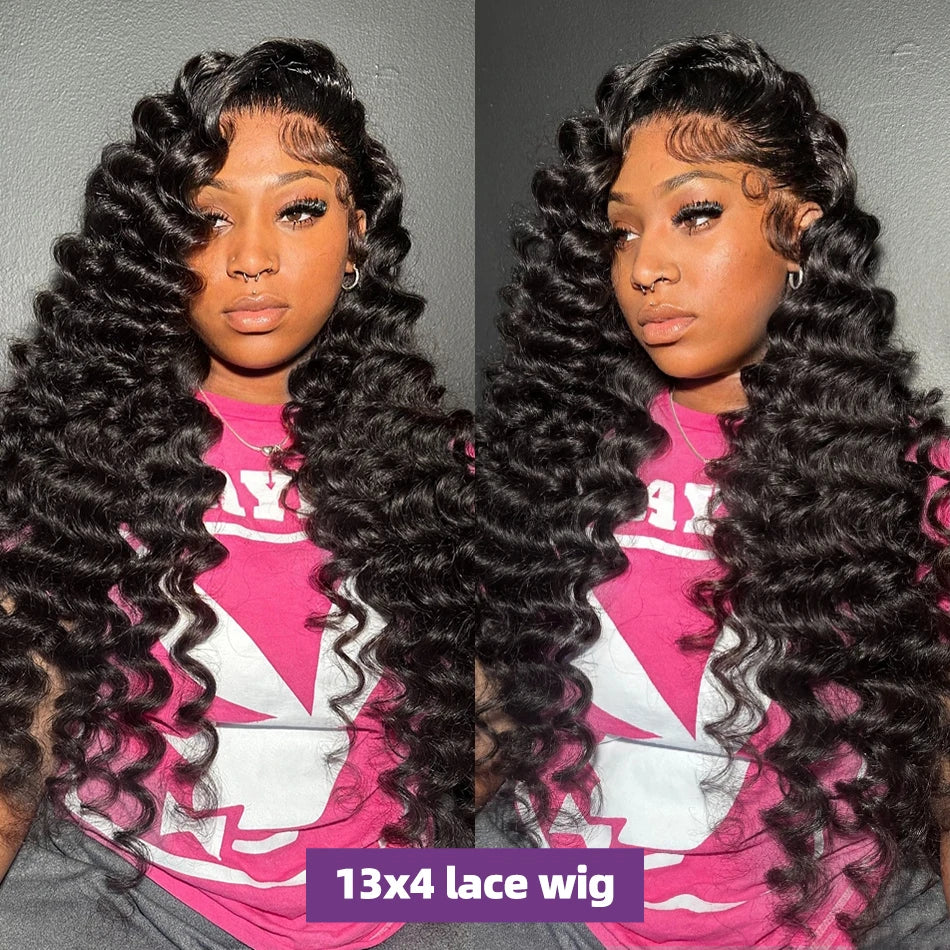 250 Dichte Lose Welle 13x6 HD Lace Front Perücken Menschliches Haar Brasilianische 30 40 Zoll 13x4 Tiefe Lockige Welle Lace Frontal Perücke Für Frauen