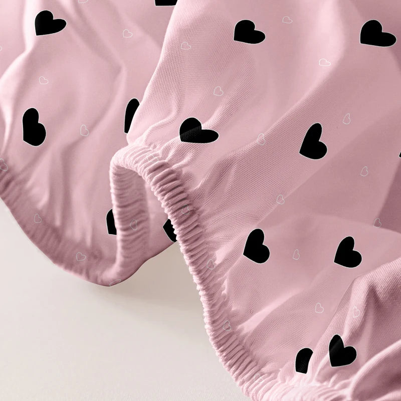 1 piece of heartfelt rhinoceros powder brushed bedsheet, bedroom printed bedspread, bedding (excluding pillowcases)