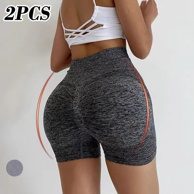 Women Yoga Shorts High Waist Workout Shorts Fitness Yoga Lift Butt Fitness Ladies Yoga Gym Running Short Pants Sportswear