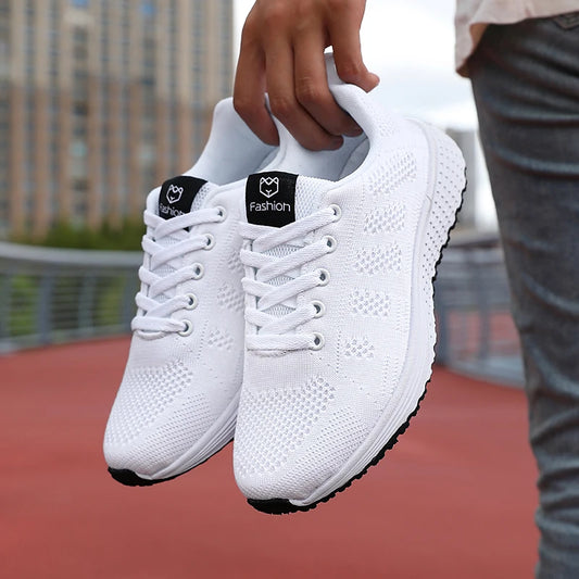 Damen Casual Flats Sportschuhe Mesh Atmungsaktive Trainer Damenschuhe Plateau Weibliche Sneakers für Frauen Basket Tenis Feminino