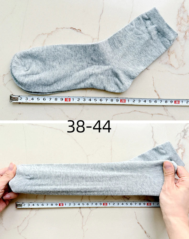 HSS 2024 High Quality Casual Men's Business Socks Summer Winter Cotton Socks Quick Drying Black White Long Sock Plus Size US7-14