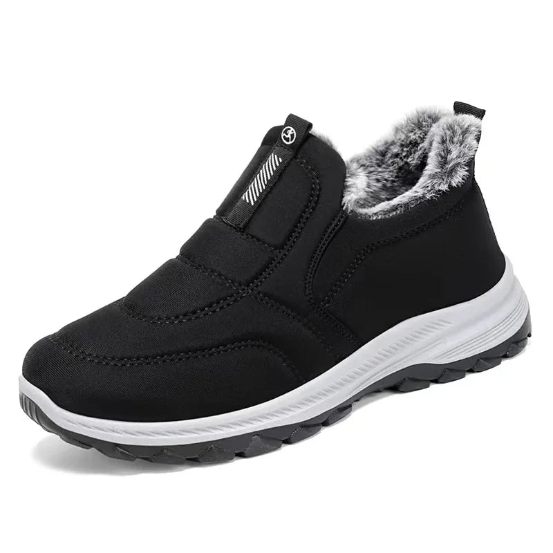 Damen Schneestiefel mit Fellfutter, warme Winterstiefel, rutschfeste Stiefeletten, leichte Wanderschuhe für draußen