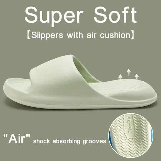 Damen-Hausschuhe mit offener Spitze, schnelltrocknende Schuhe, minimalistische Kissen-Hausschuhe für den Innenbereich, superweich, einfarbig, rutschfeste Badeschuhe