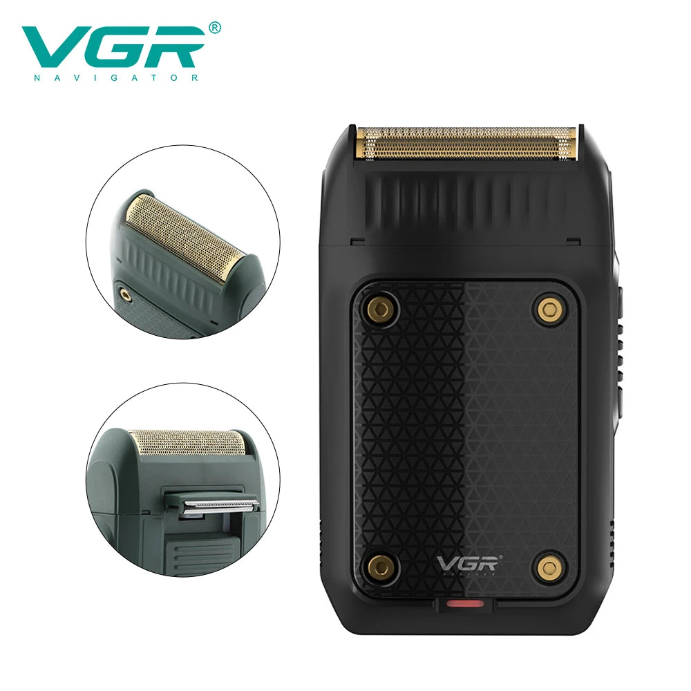 VGR 353 Razor Elektrorasierer Professioneller Haarschneider Wiederaufladbarer Rasierer Tragbarer Bartschneider Mini-Haarrasierer für Männer