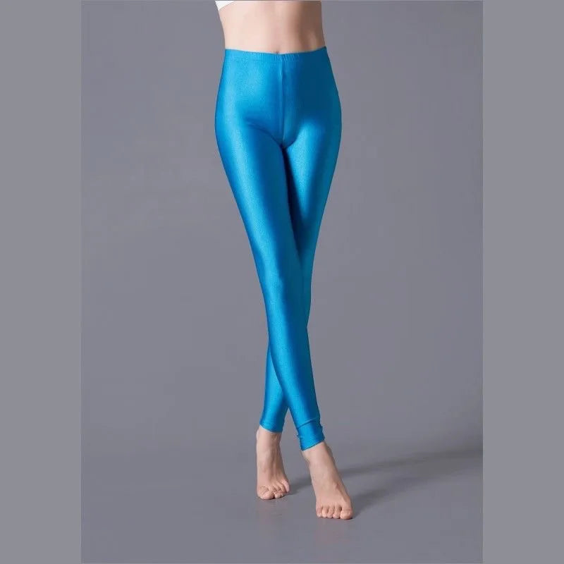 Hochelastische Skinny-Leggings, Bleistifthose, schlanke Hose in Übergröße, glänzende Yogahose für Frauen, sexy, hautfreundliche, enge Leggings