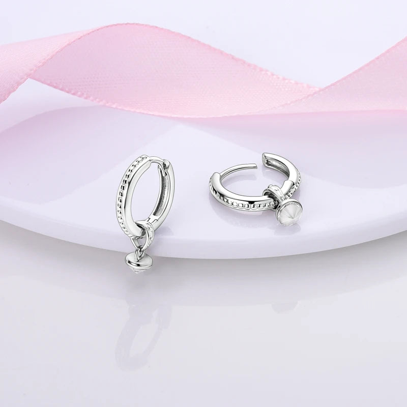 2024 neue Sterling Silber S925 Zirkon Runde Hoop Persönlichkeit Anti-Lnset Ohrringe Einfache Feine Schmuck Für Frauen Mädchen Party Geschenke