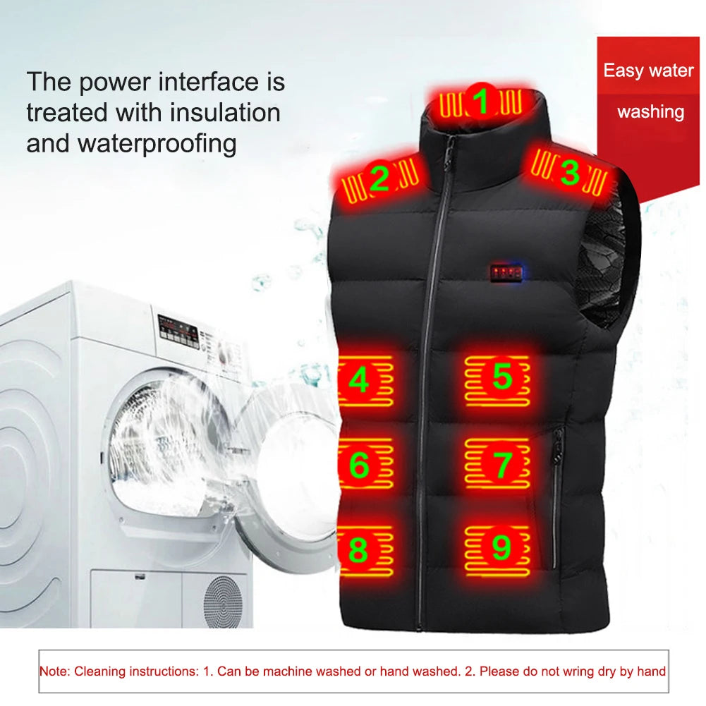 23 Heated Vest Zones Electric Heated Jackets Men Women Sportswear Heated Coat Graphene Heat Coat USB Heating Jacket For Camping