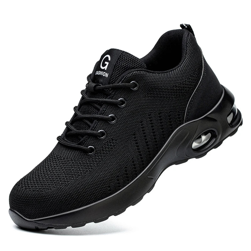 Sicherheitsschuhe für Damen und Herren, atmungsaktive Arbeitssportschuhe, Stahlkappenschuhe, durchtrittsichere Sicherheitsschutzschuhe
