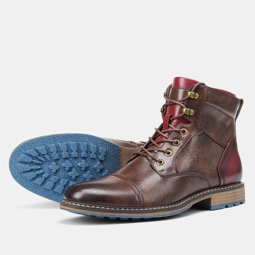 Größe 7-13 Stiefeletten für Männer Herren Lederstiefel Markenstiefel für Männer #AL605