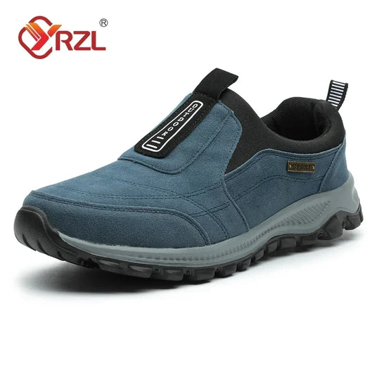 YRZL Outdoor-Wanderschuhe Herren Sneakers Slip-on Casual Herrenschuhe Atmungsaktive Wildlederschuhe Rutschfeste Wanderschuhe