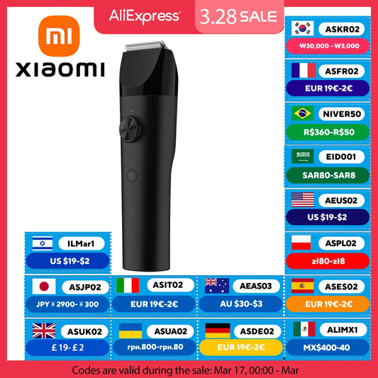 XIAOMI MIJIA Hair Trimmer Machine Hair Clipper IPX7 Waterproof Professional Cordless Electric Hair Cutting Barber Trimmers Men