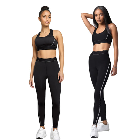 Y9001-1Damen Gym Zweiteiler Yoga BH Unterwäsche Enge Trainingshose Unterhose Fitnessbekleidung Fitnesshosen Set Übung