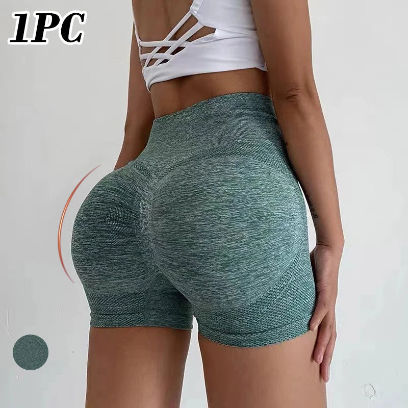 Women Yoga Shorts High Waist Workout Shorts Fitness Yoga Lift Butt Fitness Ladies Yoga Gym Running Short Pants Sportswear