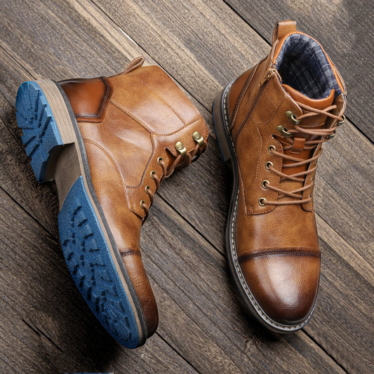 Größe 7 ~ 13 Retro Männer Stiefel 2023 Mode Komfortable Frühling Leder Stiefel