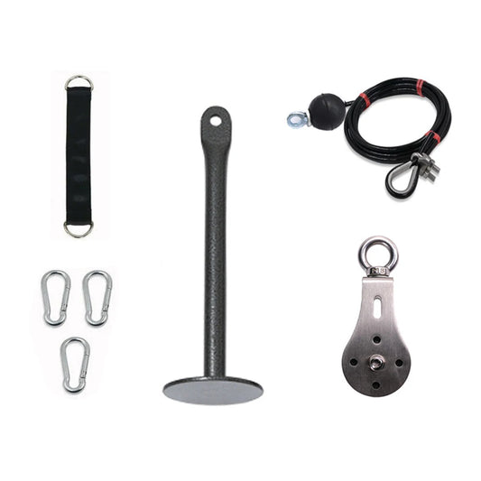 DIY Weight Lifting Workout Set Rotatable Steel Wire Rope Roller Slide Suit Adjustable Length Convenient Gym Sport Accessories