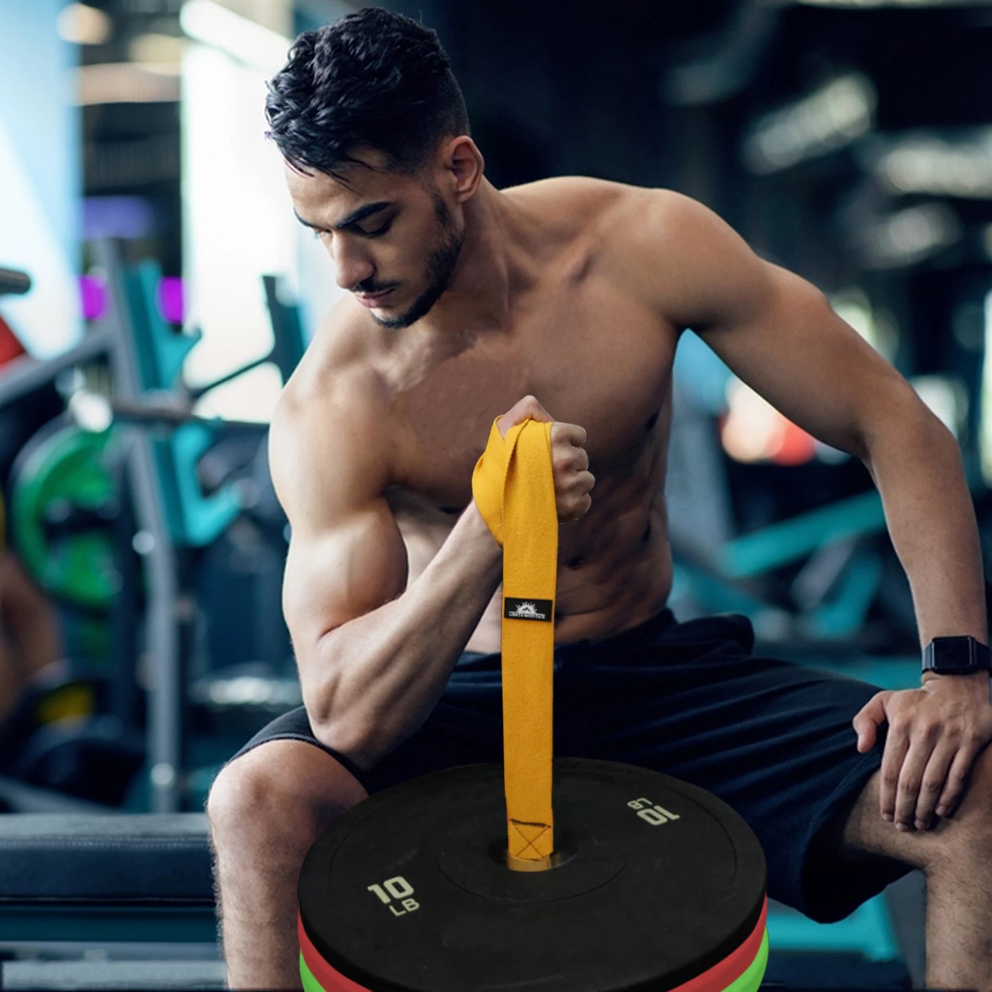 Arm Wrestling Strap Belt Loading Pin Strap for Barbell Plates Forearm Workout Extra Wide Long Webbing Home Fitness Equipment