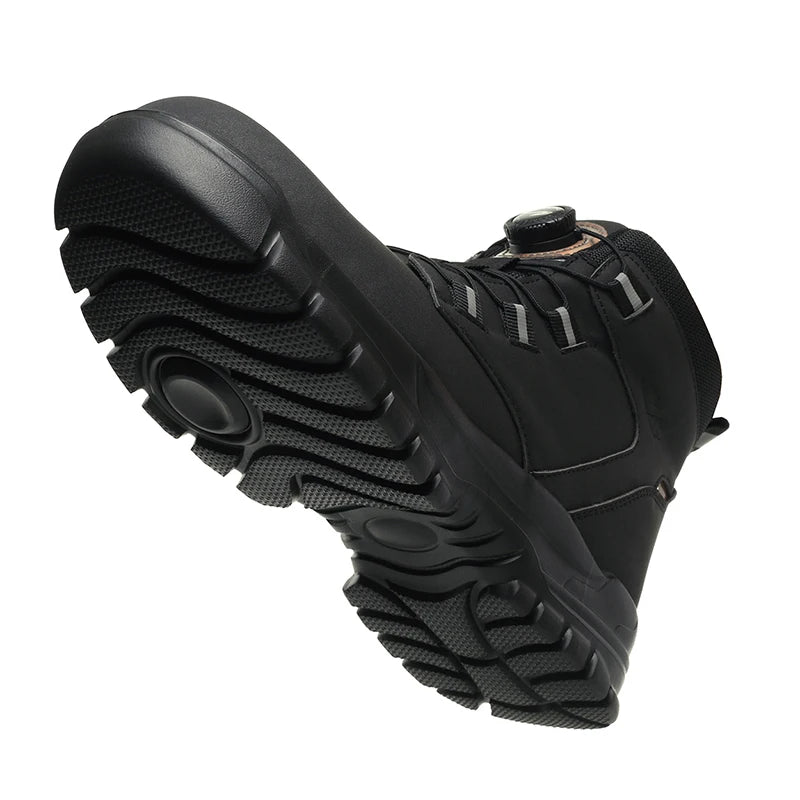 Wasserdichte Sicherheitsstiefel Herren Unzerstörbare Stahlkappe Arbeitsstiefel Anti-Smash Stichfeste Sicherheitsschuhe Biker Botas Para Hombre