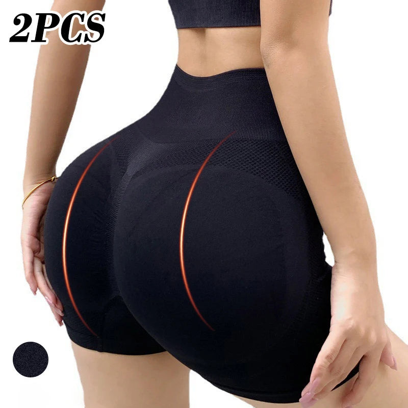 Women Yoga Shorts High Waist Workout Shorts Fitness Yoga Lift Butt Fitness Ladies Yoga Gym Running Short Pants Sportswear