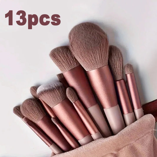 13-teiliges Make-up-Pinsel-Farbset, Lidschatten, Foundation, komplettes Make-up-Pinsel-Set, Lidschatten, Rouge, Schönheits-Erweichungs-Make-up-Tools