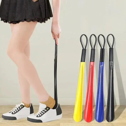 1 Stück Extra lange, flexible Schuhlöffel aus Kunststoff, die kein Biegen erfordern, langlebige Schuhlöffel für schwangere Frauen, die Schuhassistenten tragen