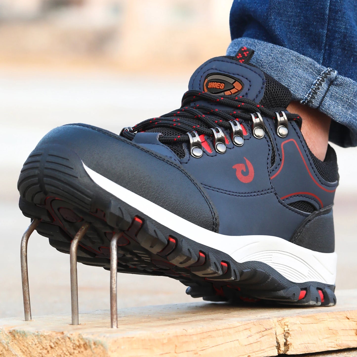 Schuhe mit Stahlkappe für Herren, Arbeitsstiefel, pannensichere Arbeitssicherheitsschuhe, Schutzschuhe für Herren, Sicherheitsschuhe
