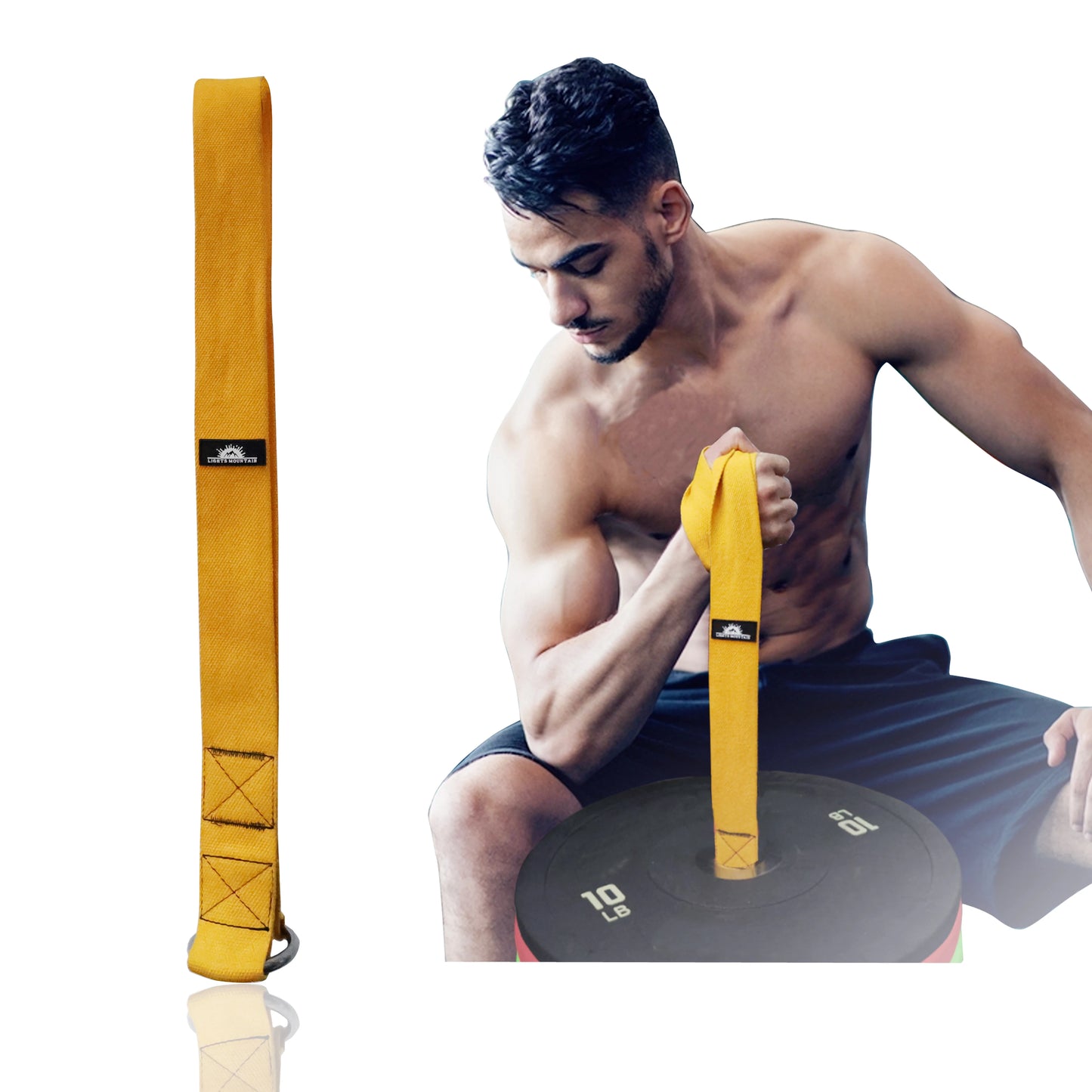 Arm Wrestling Strap Belt Loading Pin Strap for Barbell Plates Forearm Workout Extra Wide Long Webbing Home Fitness Equipment