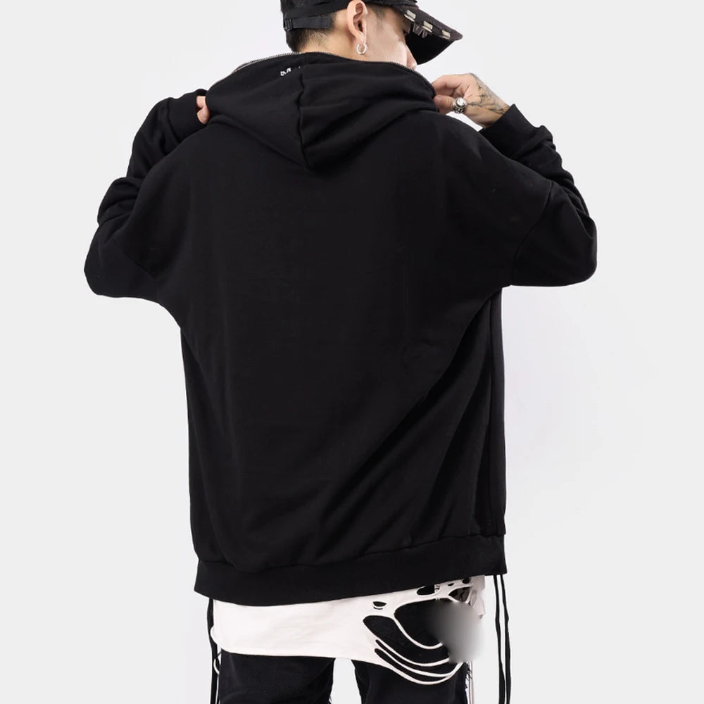 Zip Up Hoodies Herbst Kapuzen Sweatshirts Herren Hoodie Strickjacke Einfarbig Klassische Jacke Männer Mantel Männer Kleidung