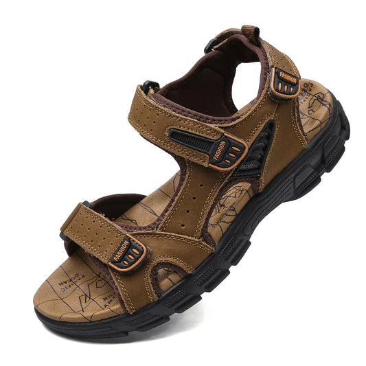 Sommer Herrensandalen 2024 Trending Erwachsene Herrensandalen Original Markenschuhe Herren Ledersandalen Sandalen für Jungen Trend Designer