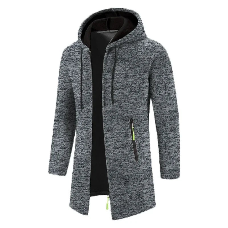 Sweatwear Herren Hoodies Langarm Sweatshirts für Männer Reißverschluss Kapuze Herren Übergröße Winter Top Jacke Mantel Schwarzer Pullover