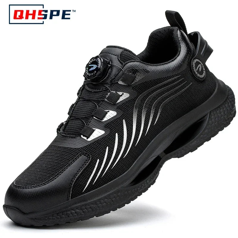 Drehknopf Neue Sicherheitsschuhe Männer Anti-Smash Anti-Pannen Arbeitsschuhe Mode Männer Sportschuhe Sicherheit Schutzstiefel Männer
