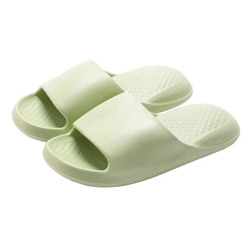 Women's Home Slides Open Toe Quick Drying Shoes Minimalist Indoor Pillow Slides Super Soft Solid Color Non Slip Bath Shoes