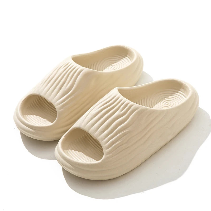 Superweiche EVA-Plateau-Slipper für Damen, minimalistische und bequeme rutschfeste Hausschuhe für das Badezimmer im Innenbereich, Damenhausschuhe