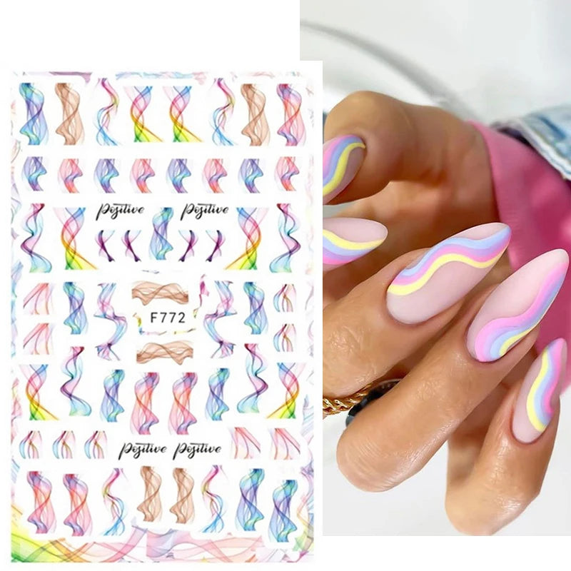 1 STÜCKE Neue Luxuriöse Schmetterling Nagelaufkleber Blume Nageldesign Nagelkunst Liefert Nagelabziehbilder Geeignet Für Frauen Nageldekoration