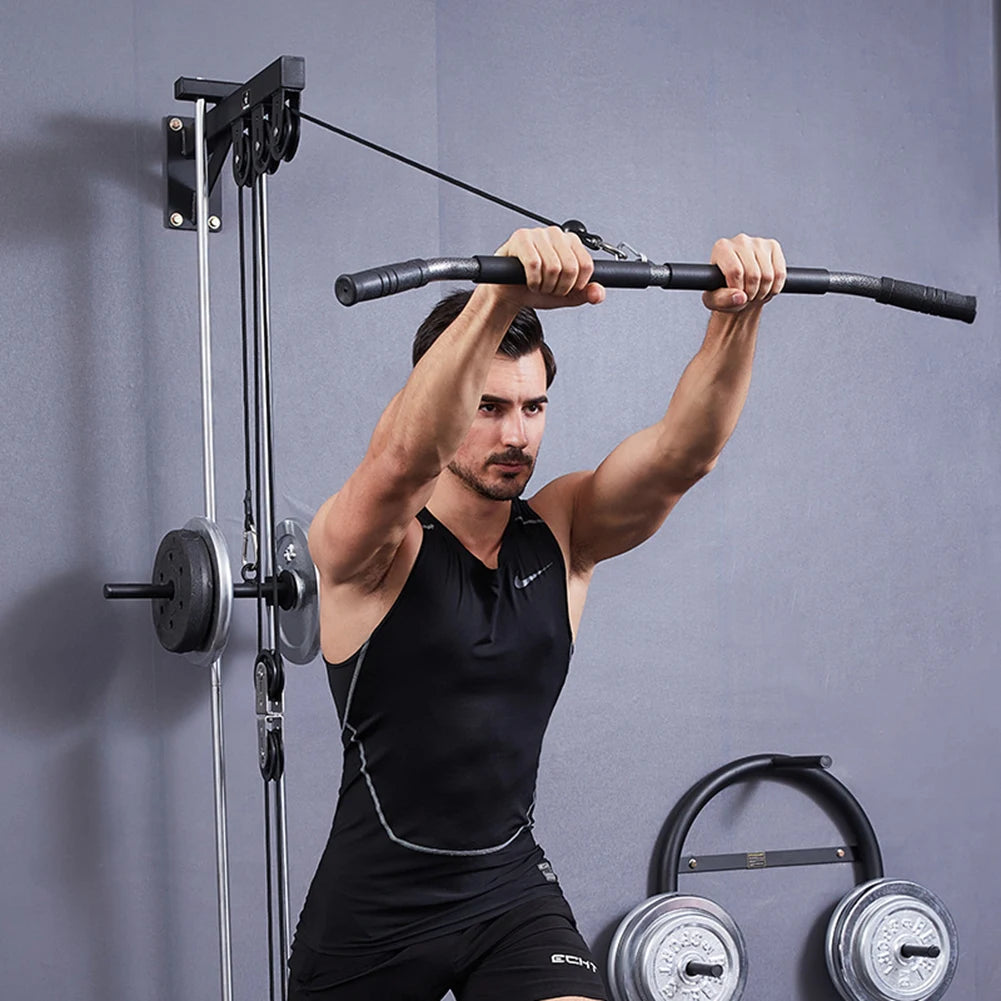 DIY Steel Wire Rope Roller Slide Suit Rotatable Weight Training Device Mute Adjustable Length Convenient Gym Sport Accessories