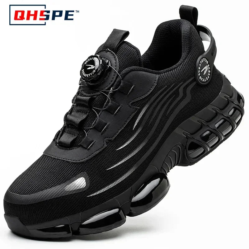 Drehknopf Neue Sicherheitsschuhe Männer Anti-Smash Anti-Pannen Arbeitsschuhe Mode Männer Sportschuhe Sicherheit Schutzstiefel Männer